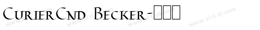 CurierCnd Becker字体转换